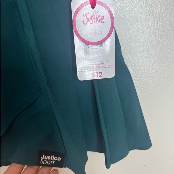Justice Sport Teal Skort with Tech Pocket - Picture 3 of 5